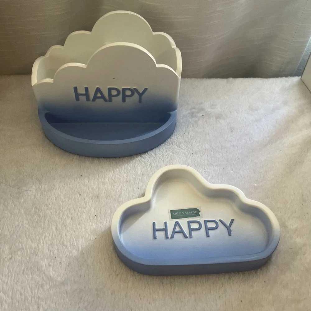 Simply Serene Home‎ & Bath Storage Organızer & Soap İn Cloud Shaped-New
